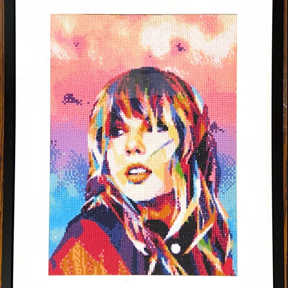 Completed unique Taylor Swift diamond art painting.